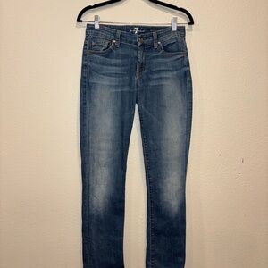 7 For All Mankind Kimmie Straight-Leg Jeans – Size 0/2 | Mid-Rise, Classic Fit